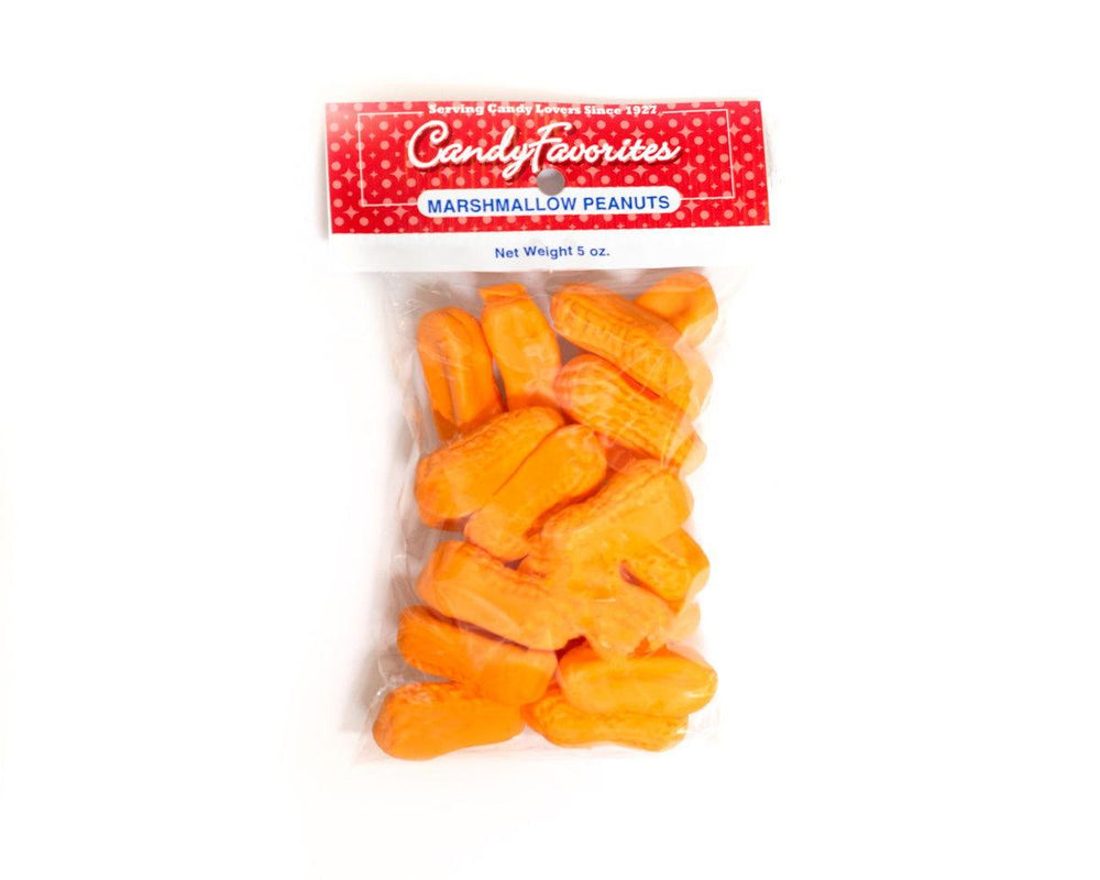 Unwrapped Marshmallow Peanuts 5 Ounce Peg Bags - CandyFavorites