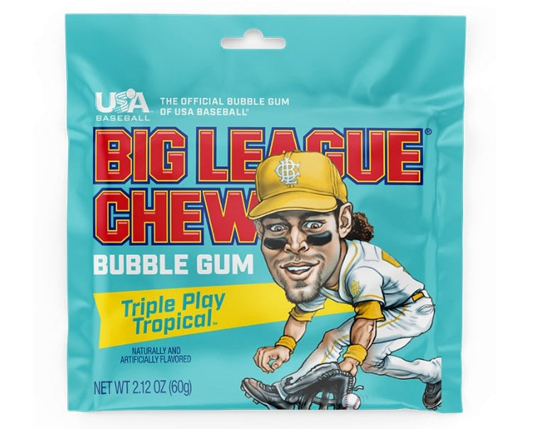 Big League Chew Triple Play Tropical Bubble Gum